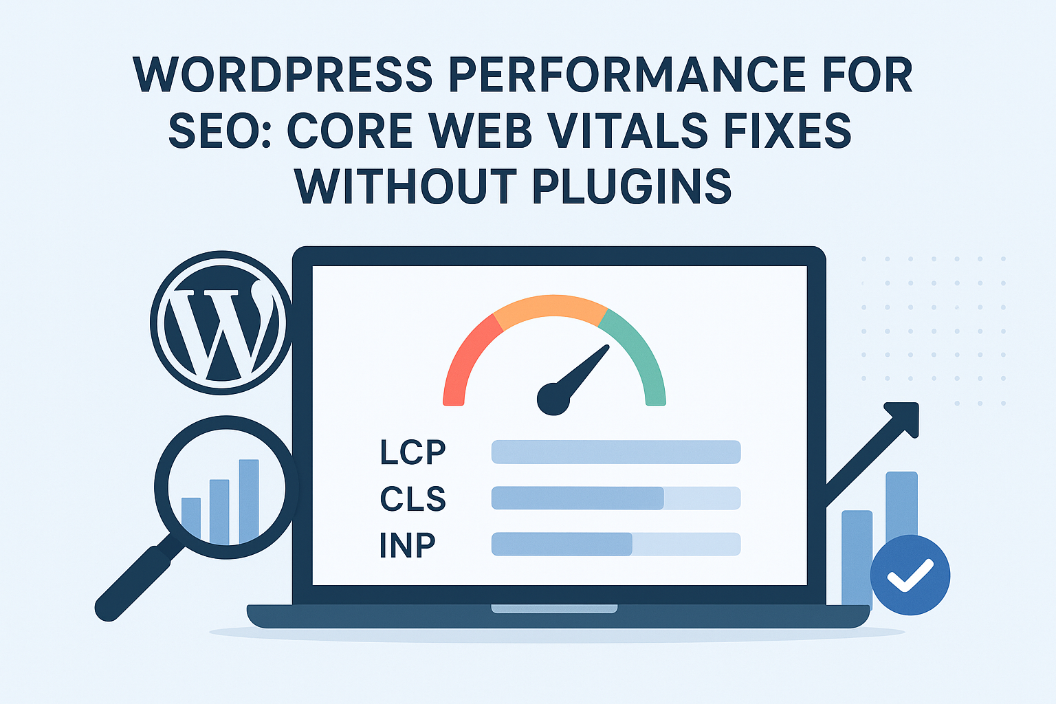 WordPress Performance for SEO: Core Web Vitals Fixes Without Plugins (Core Web Vitals, LCP, CLS, INP) - Featured image