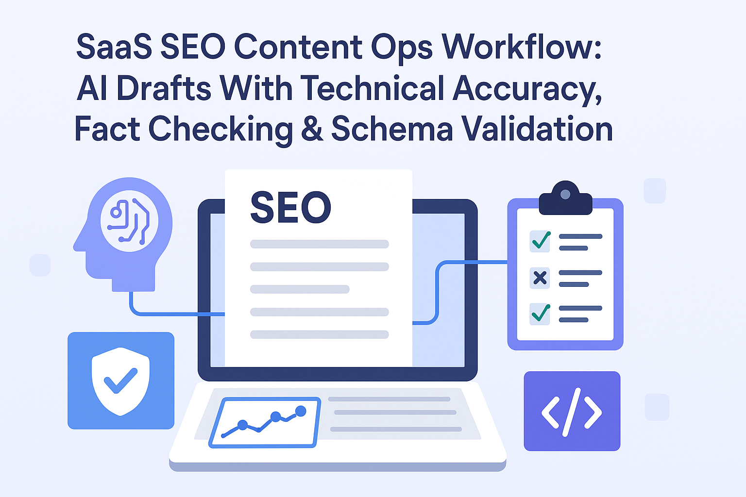 SaaS SEO Content Ops Workflow: AI Drafts With Technical Accuracy, Fact Checking & Schema Validation